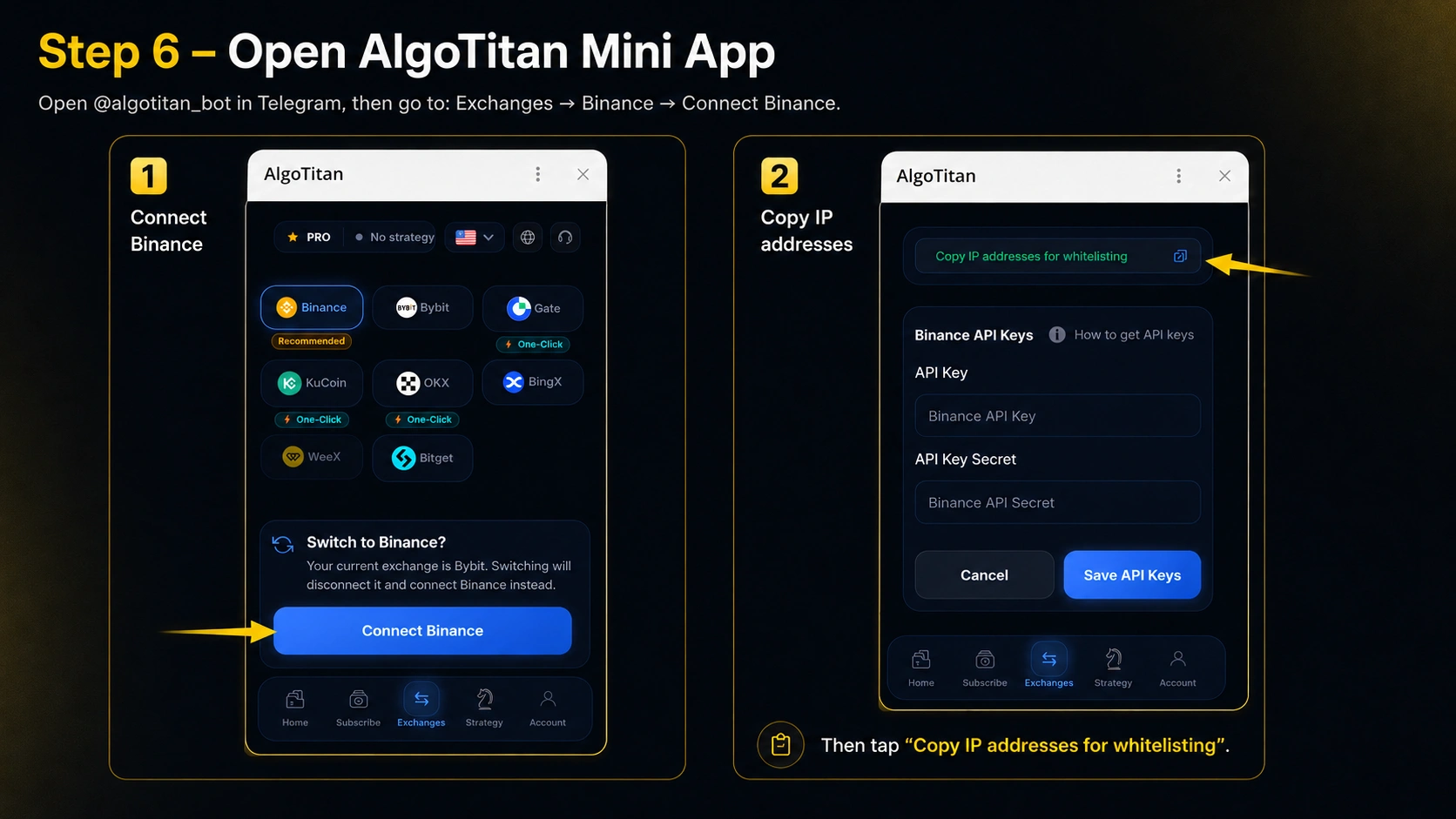 Step 6 - Open AlgoTitan Mini App
