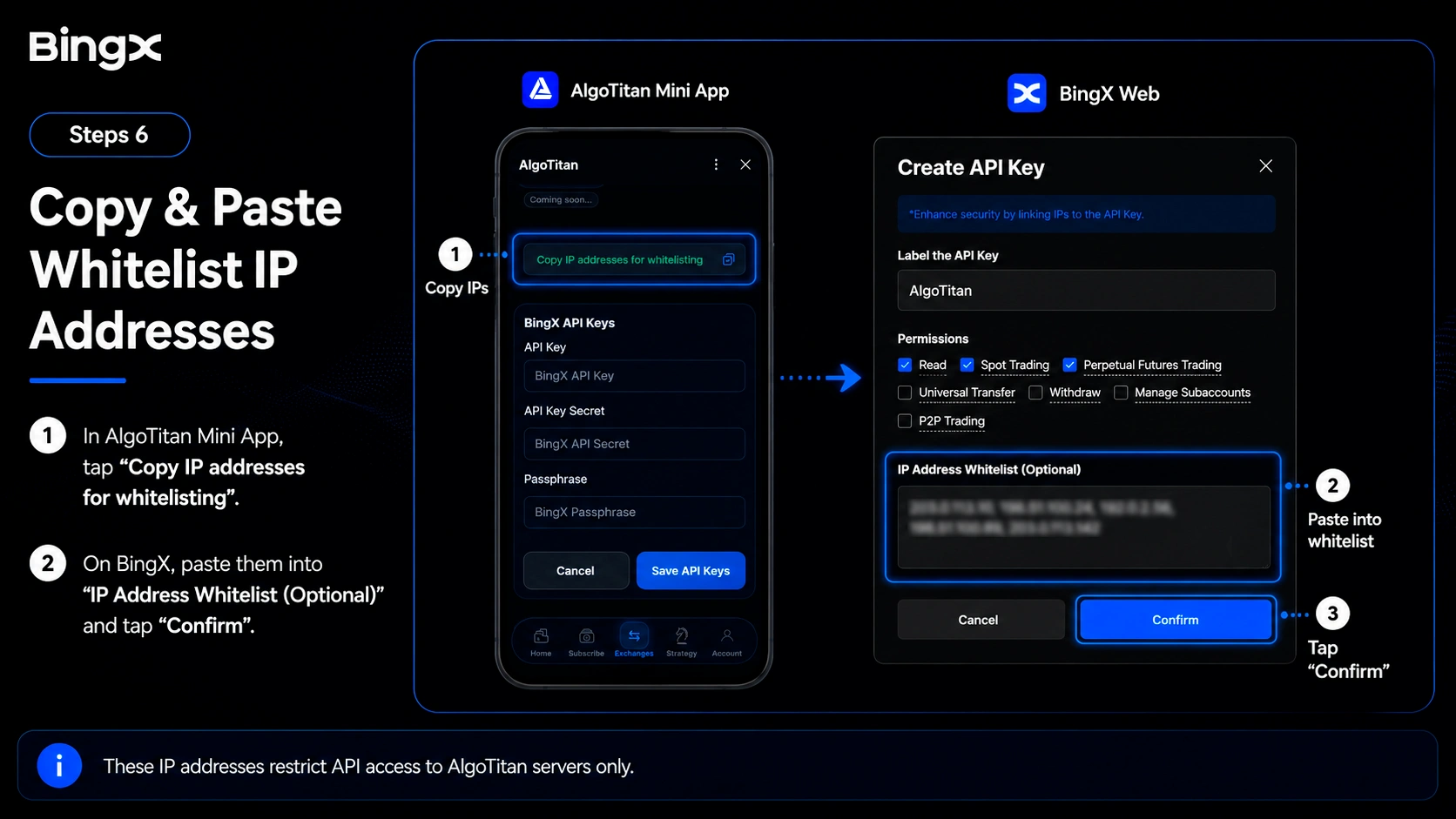 Step 6 - Copy and add IP addresses for whitelisting