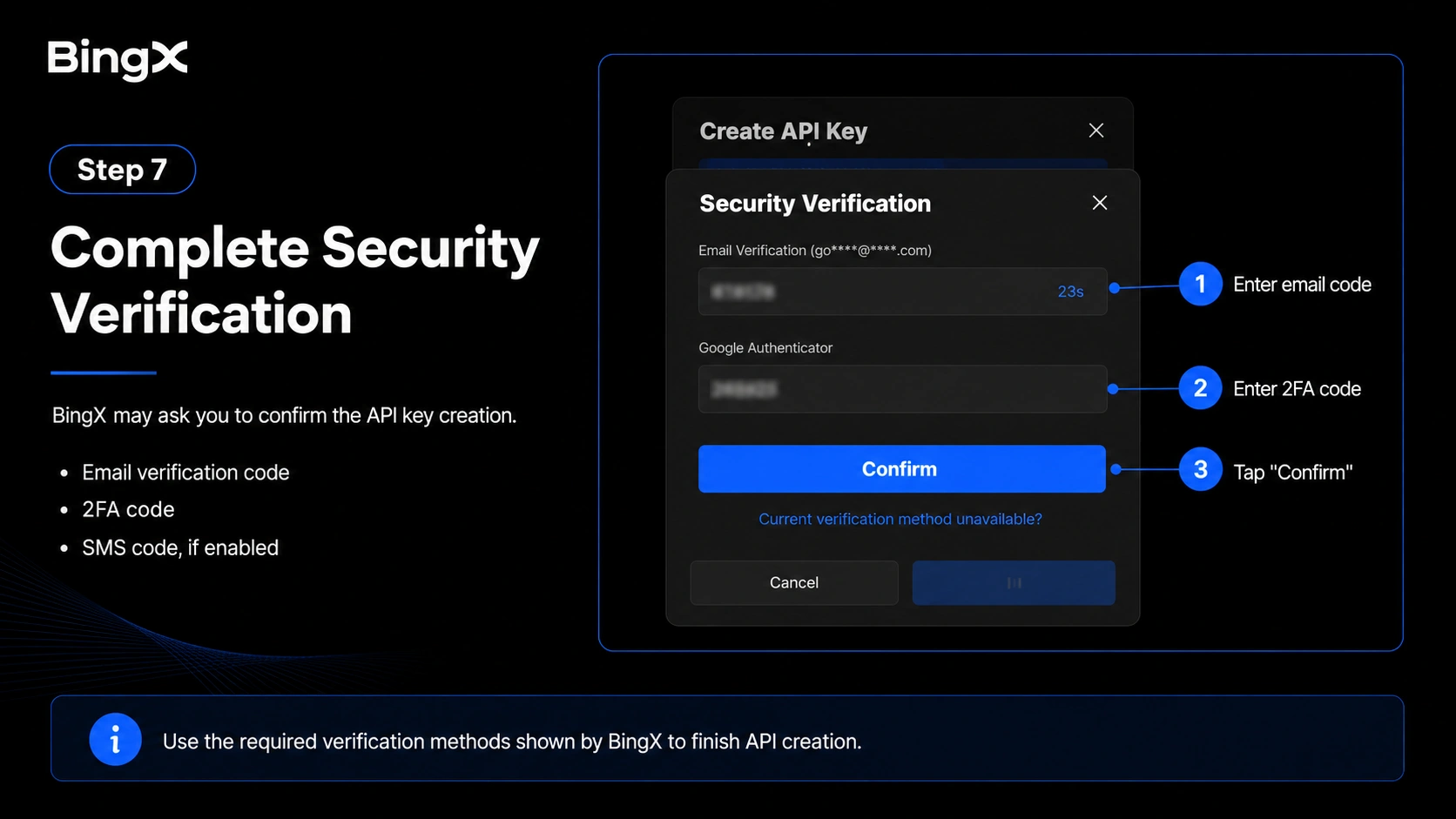 Step 7 - Complete security verification