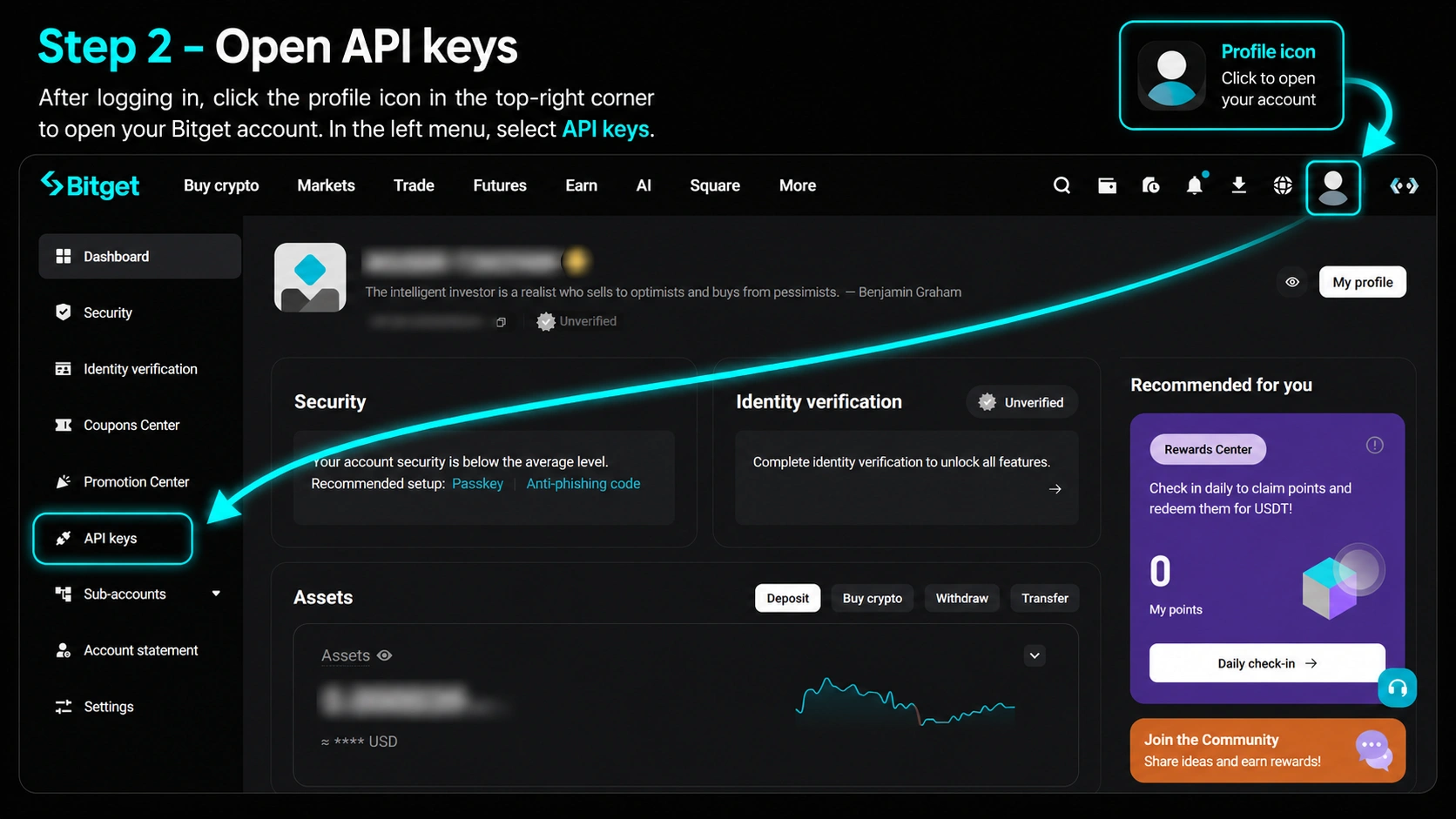 Step 2 - Open API keys