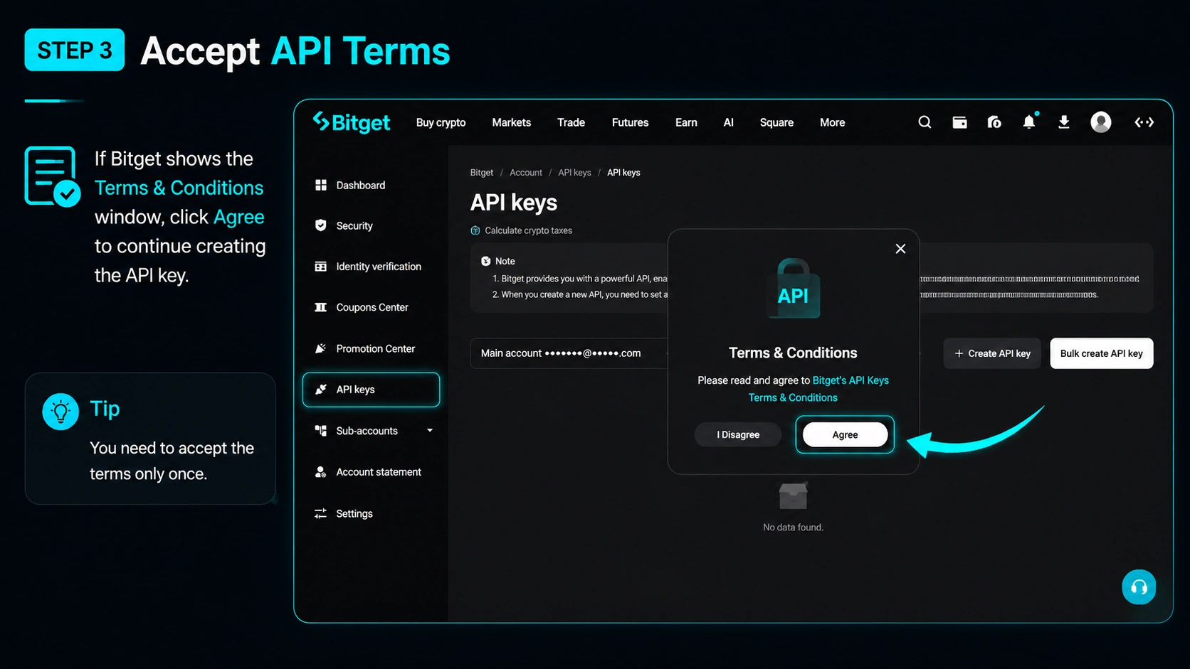 Step 3 - Accept API terms