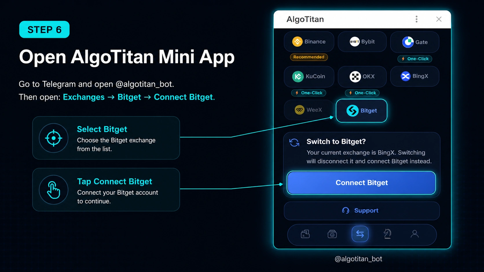 Step 6 - Open AlgoTitan Mini App