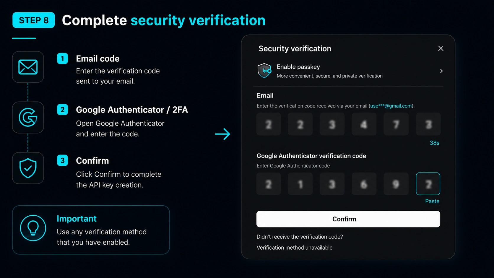 Step 8 - Complete security verification