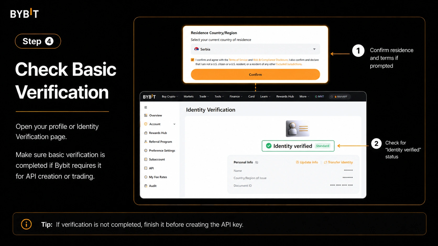 Step 4 - Check basic account verification