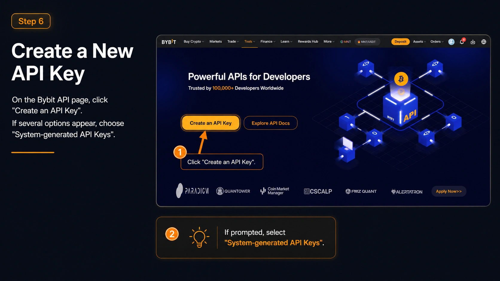 Step 6 - Create a new API key