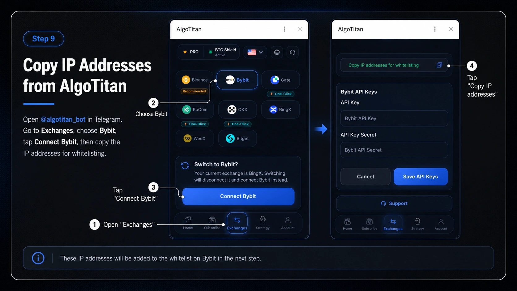 Step 9 - Copy IP addresses from AlgoTitan