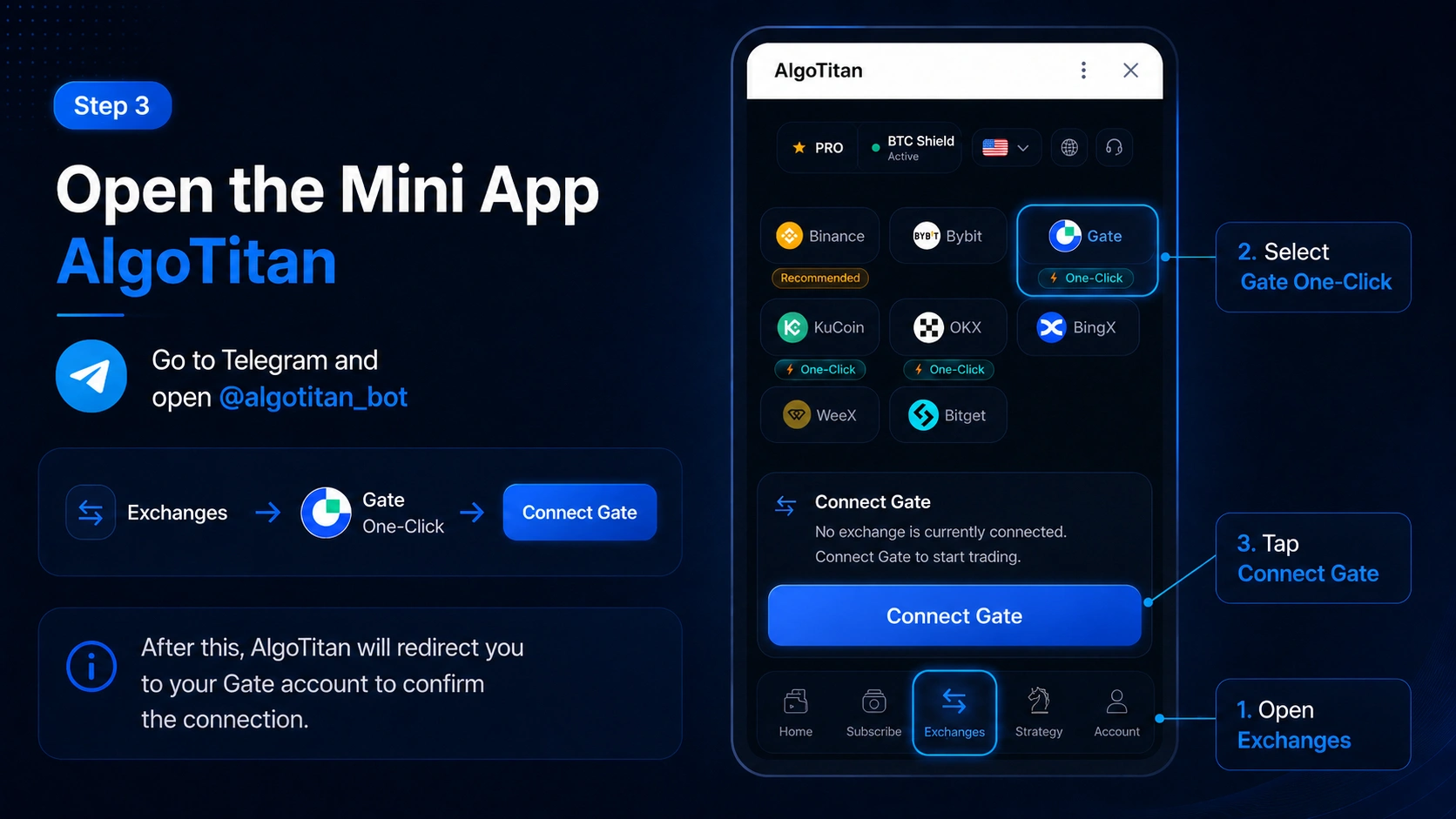 Step 3 - Open AlgoTitan Mini App