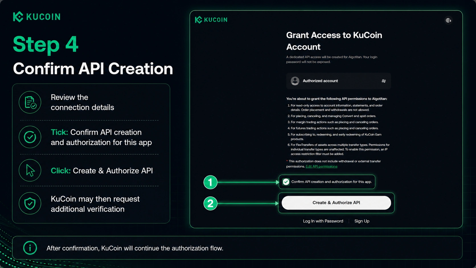 Step 4 - Confirm the connection on KuCoin