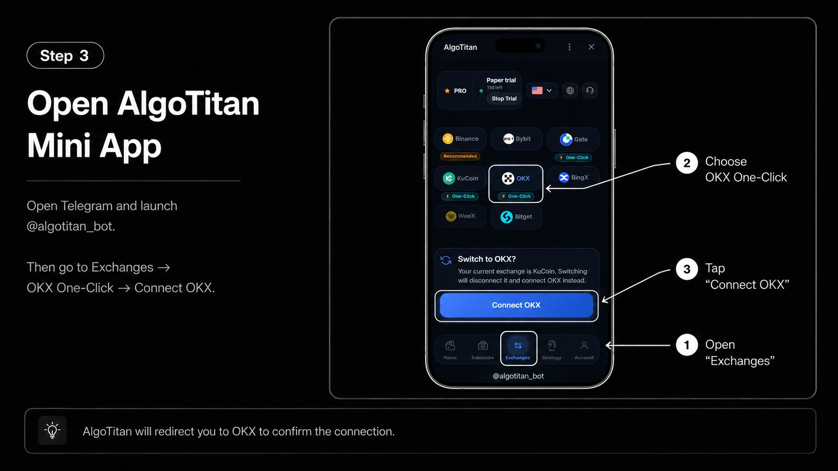 Step 3 - Open AlgoTitan Mini App