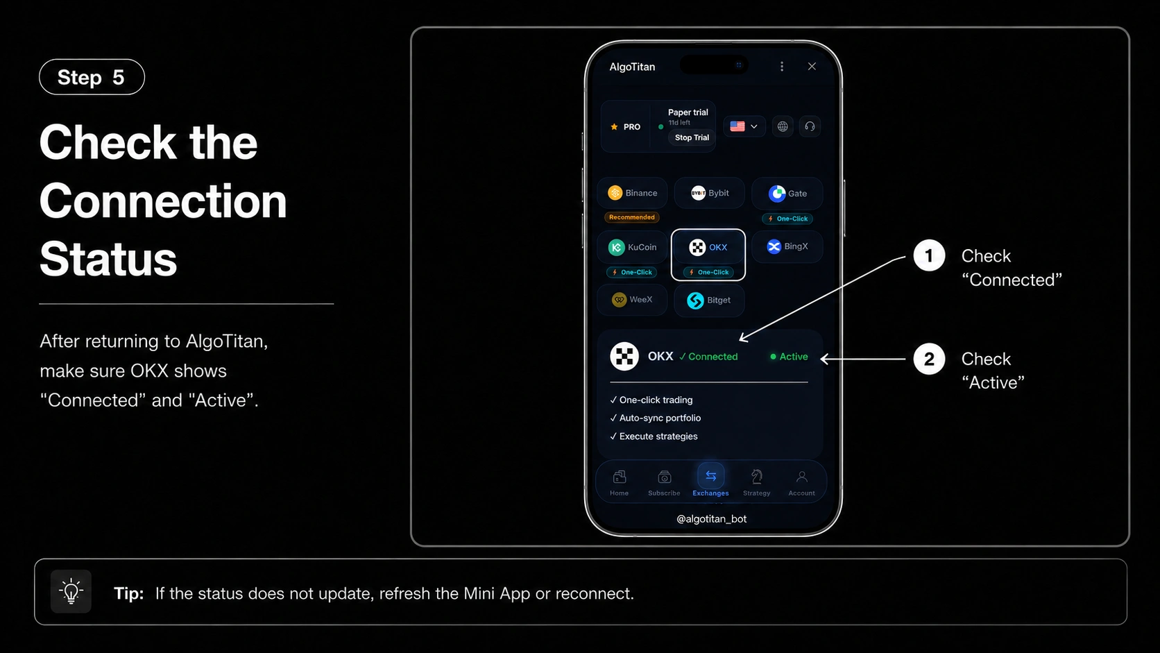 Step 5 - Check the connection status